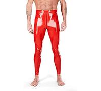 Diseño Frontal Con Cremallera En La Parte Posterior, Pantalón Rojo, Mallas De Látex Para Hombre Hechas De Látex Natural De 0,4 Mm De Espesor,Rojo,Tamaño Personalizado