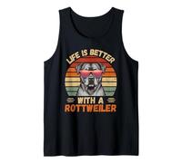 Diseño Genial de Rottweiler para Hombres y Mujeres, Amantes de Rottie Rottweiler Camiseta sin Mangas