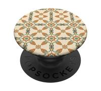 Diseño geométrico Beige marroquí azulejo patrón Boho Seamless Design PopSockets PopGrip Adhesivo