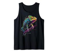 Diseño geométrico camaleón Amante de los Animales Camiseta sin Mangas