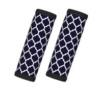 Diseño geométrico marroquí moderno en azul marino, 2 piezas de fundas para asas de equipaje, cubiertas suaves y cómodas para asas de equipaje. Etiqueta para equipaje.