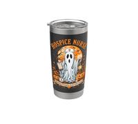 Diseño Ghost Nurse Halloween Pumpkin Hospice Vaso térmico de acero inoxidable de doble pared