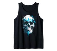 Diseño gótico de Arte rupestre de Calavera Camiseta sin Mangas