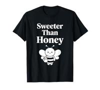 Diseño gráfico con Cita de una Linda Abeja Kawaii de Sweeter Than Honey Camiseta