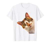 Diseño gráfico Curioso Lindo de mármol con Ojos Verdes Camiseta