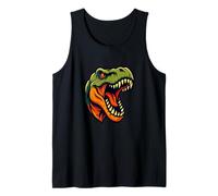 Diseño gráfico de Cabeza de Dinosaurio T-Rex rugiente Camiseta sin Mangas