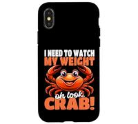 Diseño gráfico de Comer Cangrejo para Amantes de los mariscos Carcasa para iPhone X/XS