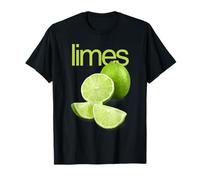 Diseño gráfico de limas fruta fresca estética mínima Camiseta