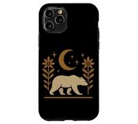 Diseño gráfico de naturaleza rústica de oso y luna Carcasa para iPhone 11 Pro