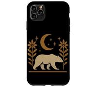 Diseño gráfico de naturaleza rústica de oso y luna Carcasa para iPhone 11 Pro Max