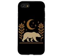 Diseño gráfico de naturaleza rústica de oso y luna Carcasa para iPhone SE (2020) / 7 / 8