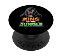Diseño Gráfico de Roaring Gorilla Jungle PopSockets PopGrip Adhesivo