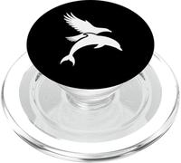 Diseño gráfico Doble Significado águila delfín I Love Animals PopSockets PopGrip para MagSafe