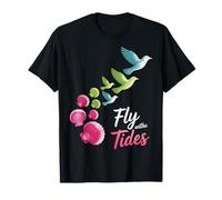 Diseño Gráfico Fly with Tides Shells to Birds Camiseta
