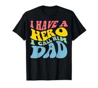 Diseño Gráfico I Have A Hero Call Him Dad Camiseta gráfica económica, Hombre, Negro, M