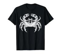Diseño gráfico Vintage de Cangrejo para los Amantes del Cangrejo Camiseta gráfica económica, Hombre, Negro, L