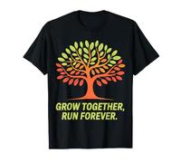 Diseño Grow Together Run Forever Tree Camiseta