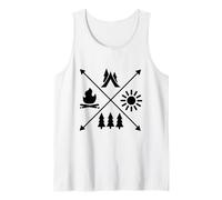 Diseño Hipster Cross de Iconos de Camping Camiseta sin Mangas