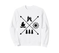 Diseño Hipster Cross de Iconos de Camping Sudadera
