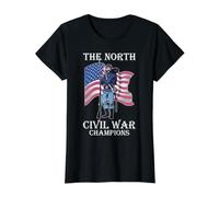 Diseño histórico de la Bandera de Soldado de los campeones de la Unión de la Guerra Civil Camiseta gráfica económica, Mujer, Negro, S