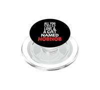 Diseño Hobnob con Nombre de Gato: ¡Todo lo Que Necesitas es Amor! PopSockets PopGrip para MagSafe