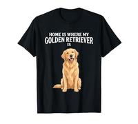 Diseño Home Is Where My Golden Retriever Is Dog Lover Camiseta