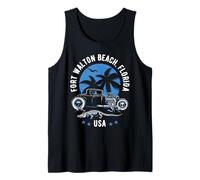 Diseño Hotrod de Fort Walton Beach Florida Sunset Camiseta sin Mangas