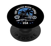 Diseño Hotrod de Fort Walton Beach Florida Sunset PopSockets PopGrip Adhesivo