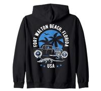 Diseño Hotrod de Fort Walton Beach Florida Sunset Sudadera con Capucha