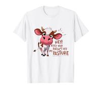 Diseño humorístico de Vaca Que Mantiene tu desorden lejos Camiseta
