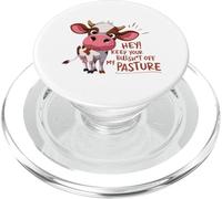 Diseño humorístico de Vaca Que Mantiene tu desorden lejos PopSockets PopGrip para MagSafe