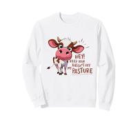 Diseño humorístico de Vaca Que Mantiene tu desorden lejos Sudadera