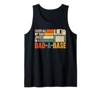 Diseño I Keep All My Dad Jokes In A Dad-A-Base Camiseta sin Mangas