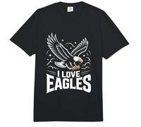 Diseño I Love Eagles Soaring Freedom Comfort Colors Adult Heavyweight T-Shirt