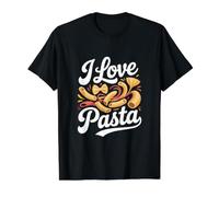 Diseño I Love Pasta Noodle Lover Camiseta gráfica económica, Hombre, Negro, M