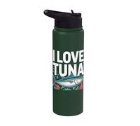 Diseño I Love Tuna Marine Life Stainless Steel Insulated Water Bottle