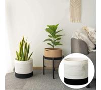 Diseño innovador de nuestra cesta tejida clásica hecha de material de algodón resistente para ofrecer soluciones prácticas para la organización diaria (M)