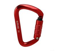 Diseño innovador diseñado de forma segura 25 KN mosquetón resistente con gancho escalador (rojo)