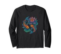 Diseño Inspirado en la Naturaleza Zen pacífica con Flores de Loto y koi Manga Larga