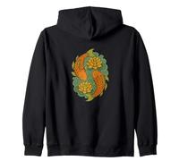 Diseño Inspirado en la Naturaleza Zen pacífica con Flores de Loto y koi Sudadera con Capucha