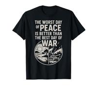 Diseño Inspirador con Cita de Paz sobre la Guerra Camiseta