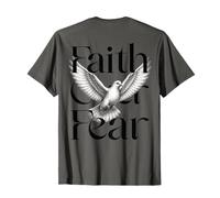 Diseño Inspirador Cristiano de alas de Paloma de Faith Over Fear Camiseta