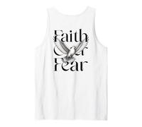 Diseño Inspirador Cristiano de alas de Paloma de Faith Over Fear Camiseta sin Mangas