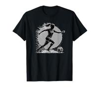 Diseño intenso de fútbol femenino con jugador en zancada Camiseta