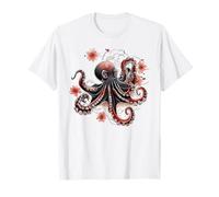 Diseño intrincado de Pulpo Floral de Vida Marina Camiseta