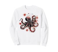 Diseño intrincado de Pulpo Floral de Vida Marina Sudadera