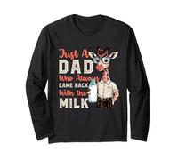 Diseño Just A Dad Who Came Back With The Milk Giraffe Dad Manga Larga