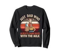 Diseño Just A Dad Who Came Back With The Milk Giraffe Dad Sudadera