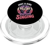 Diseño Just A Girl Who Loves Singing Music Lover PopSockets PopGrip para MagSafe