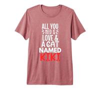 Diseño Kiki con Nombre de Gato: Todo lo Que Necesitas es Amor Camiseta Premium